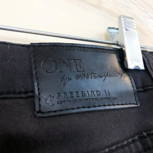 One x One Teaspoon Freebird II Distressed Black Skinny Jeans Women's 23 - Picture 7 of 9